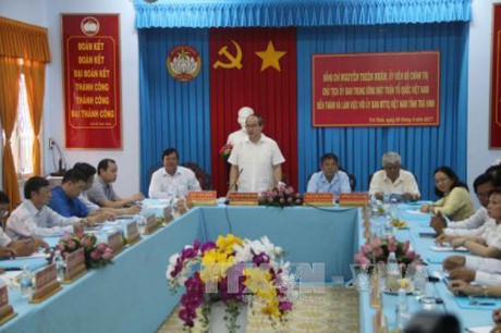 Vorsitzende der Vaterländischen Front Vietnams besucht das Neujahrsfest Chol Chnam Thmay der Khmer - ảnh 1